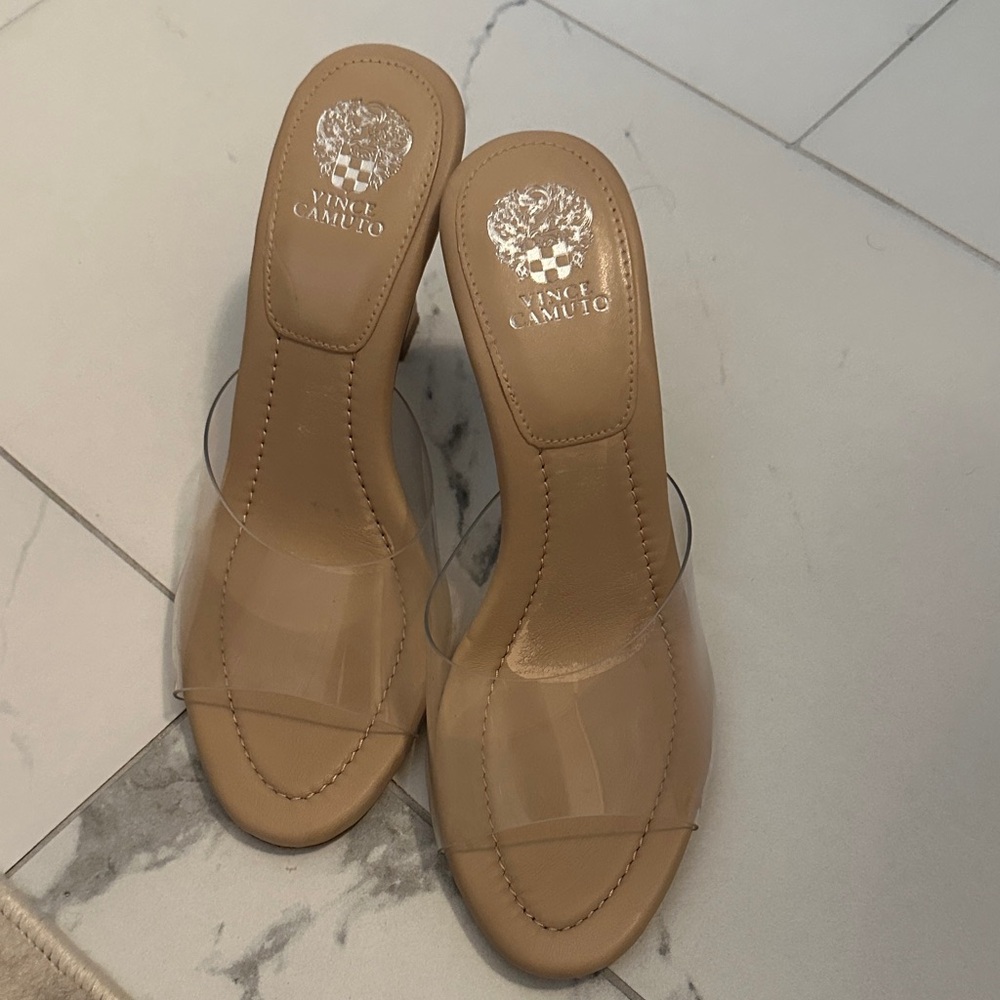 Vince Camuto Clear Heels